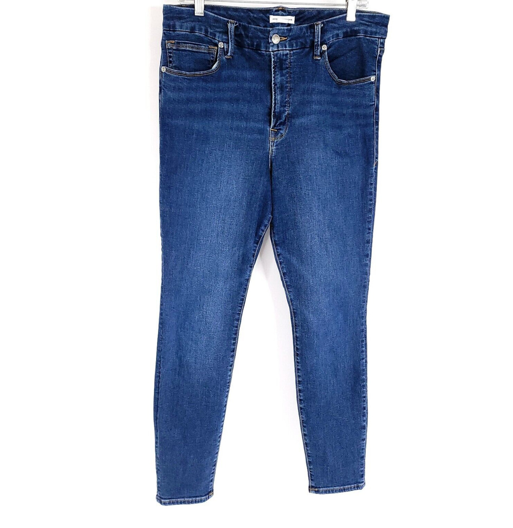 Good American Womens Juniors Jeans Size 15 Blue High Rise Skinny Stretch Denim